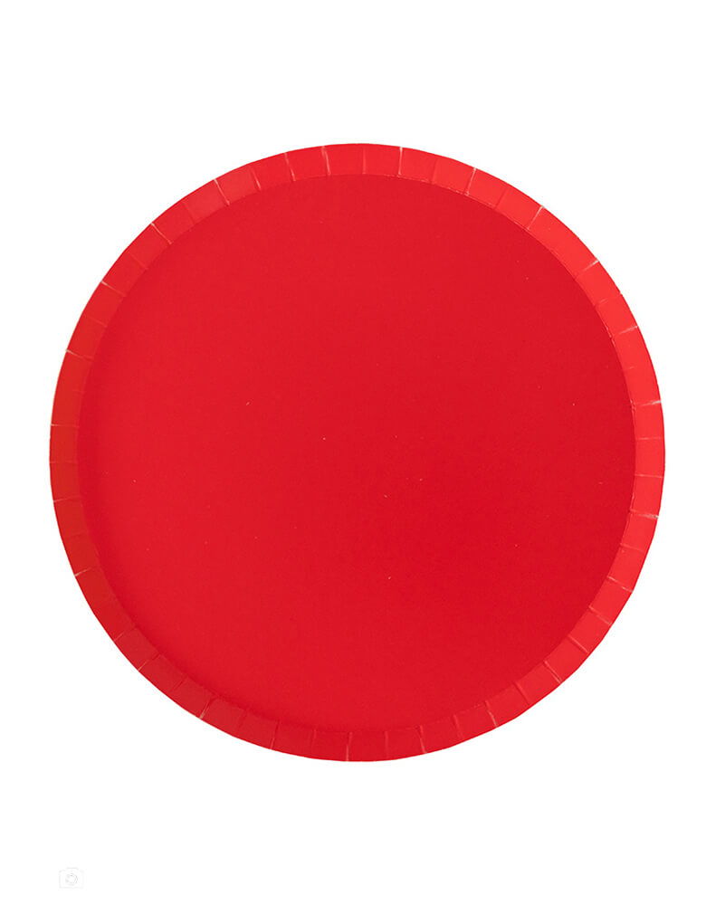Momo Party's Cherry Red Dessert Plates by Jollity& co. Featuring delicate low profile rim with a flat base, This 8 inches round dessert plates in red, perfect for mix and match for everyday celebration occasions!