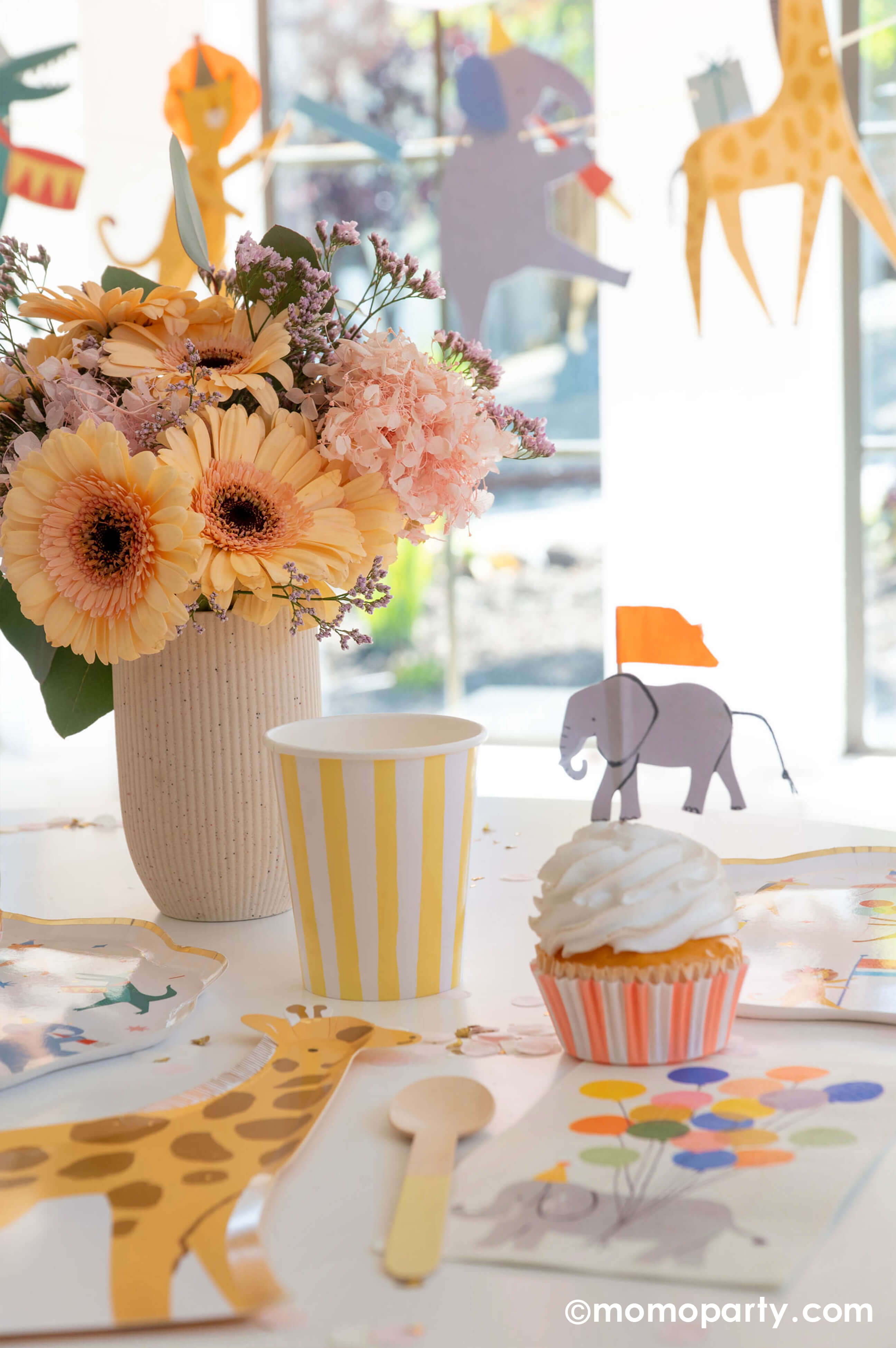 Yellow Stripe Cups (Set of 8)
