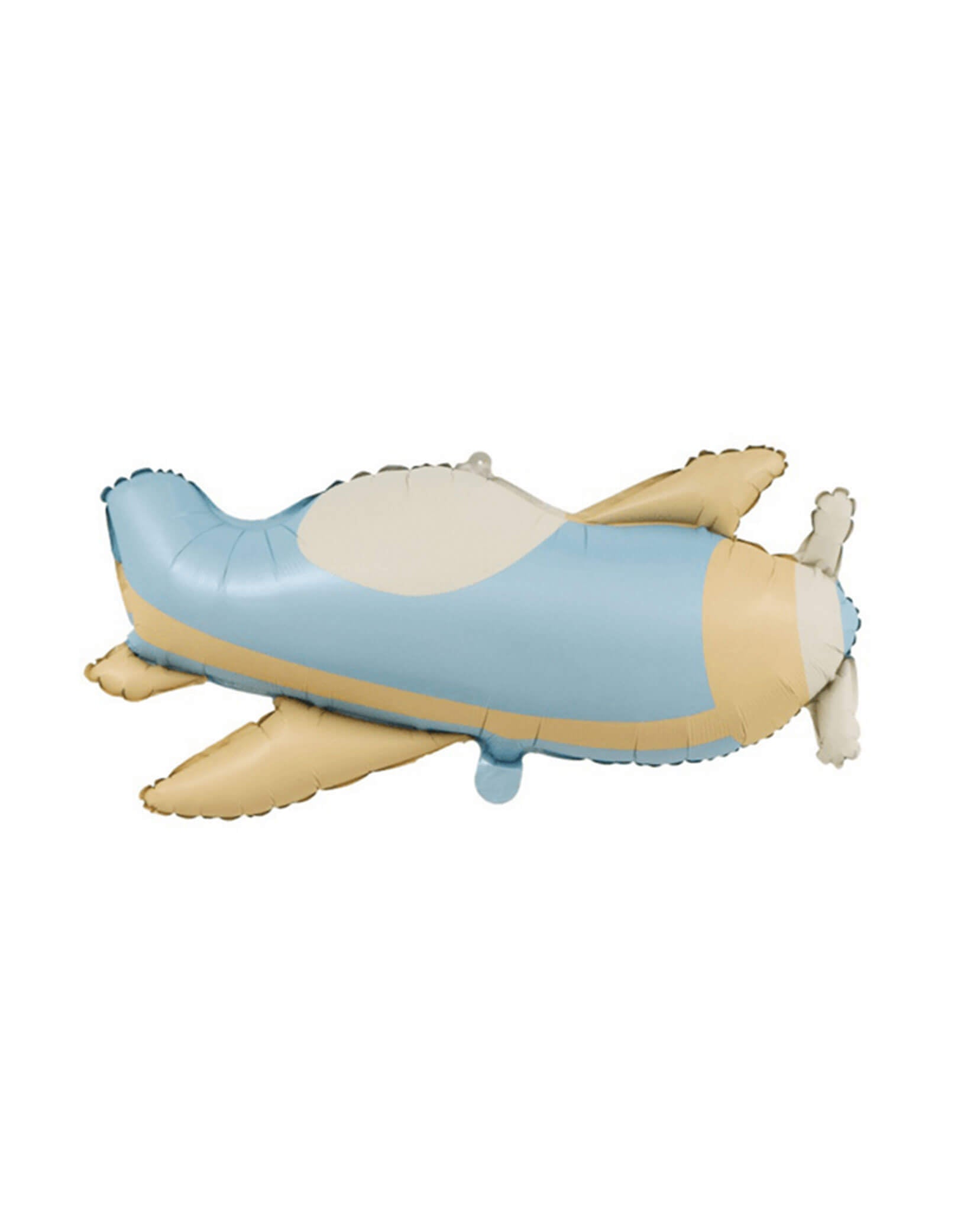 30.7 x 16.5 inches Satin Finish Pastel Airplane Foil Balloon from Momopartys. Make your little pilot's airplane party pop with this cute pastel satin airplane foil balloon! With a self-sealing valve to keep the gas inside, this balloon can be filled with helium for a floating effect or with a balloon air inflator for an extra special touch.