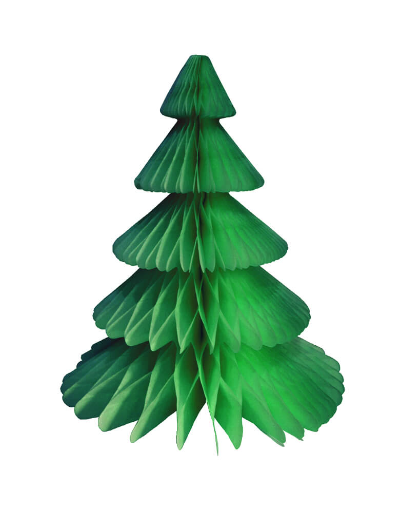 Devra Party Honeycomb Paper Christmas Tree decoration in Light green color, 17 inch, Made in the USA with high quality tissue paper. This tissue paper tree will look so adorable for either your Holiday decoration at home or your Christmas event, use it as room decor, table centerpiece, or put them on top of the mantel. Delight your cozy pastel holiday with modern unique designed paper tree. Sold by Momopartys store provided modern party supplies, boutique party supplies, chic holiday party supplies
