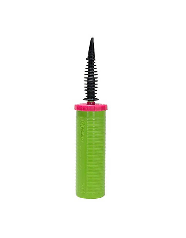 Qualatex Hand Held Air Inflator, Hand-Held Air Balloon Pump - Double Action Balloon Pump in Lime Green Plastic material