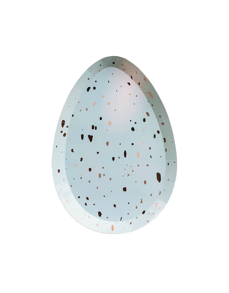 Jollity & Co 8.5 x 5.5 inches Robin Egg Shaped dessert plates, perfect for your Spring, Easter celebration or add it to some fun on your Dinosaur themed birthday party.