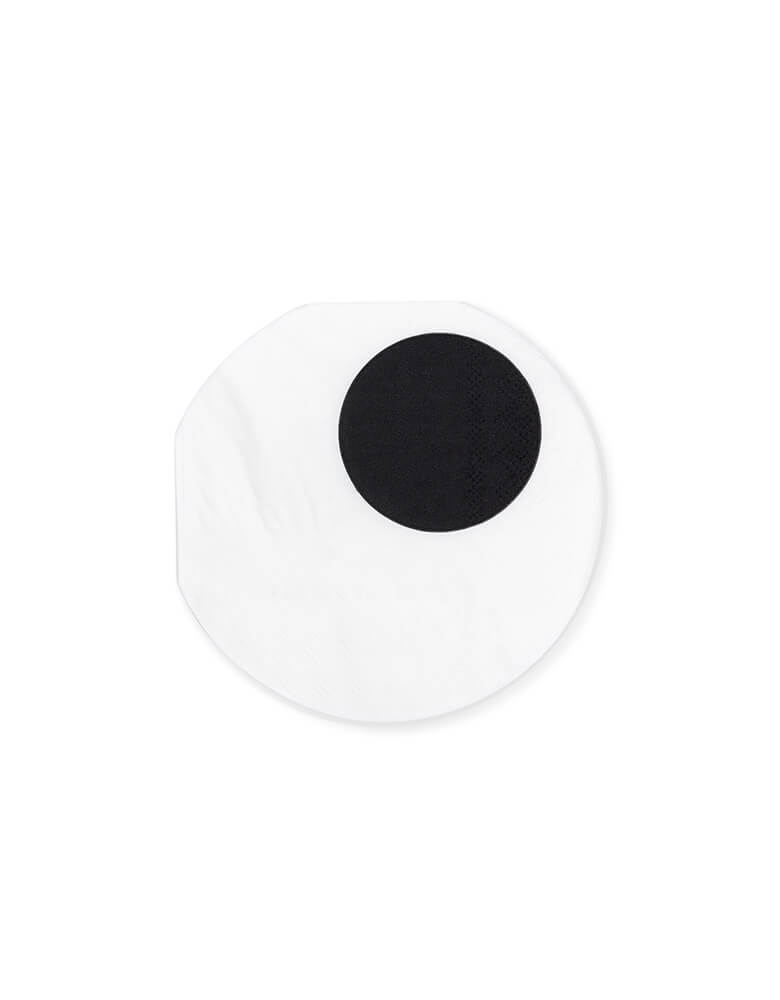 Jollity & Co Party Boutique - Daydream society collection - Little Monsters Eyeball Small Napkins. Featuring a die-cut monster eyeball and shimmering holographic silver foil, Pack of 16 in Size 5 x 5 inches. these monster napkins deliver monstrous amounts of fun!