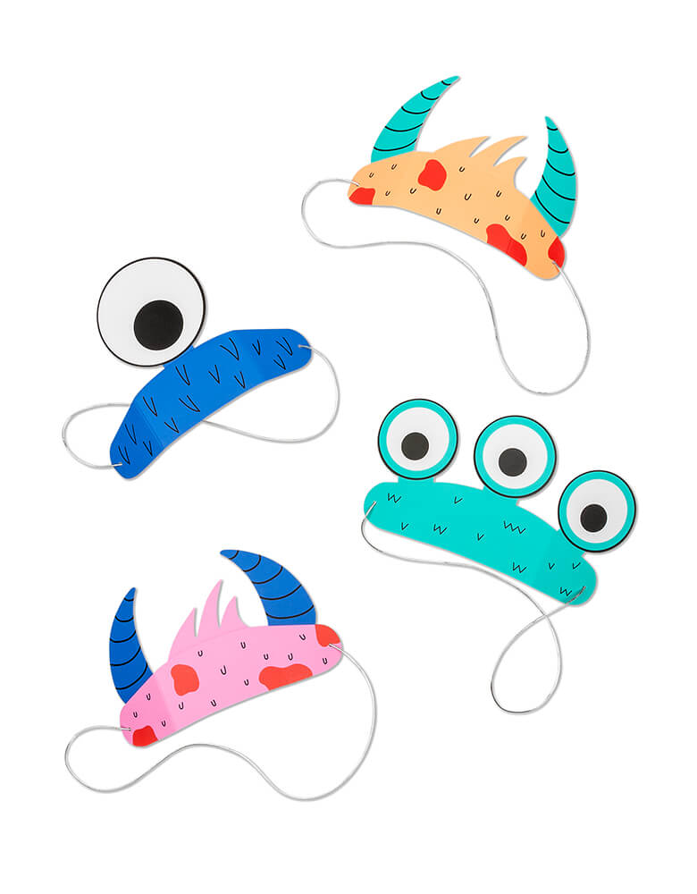 Jollity & Co Party Boutique - Daydream society collection - Little Monsters Party Headband Set. Featuring four fun monsters design in Pack of 8. 2 of each style. these party headbands delivers monstrous amounts of fun!