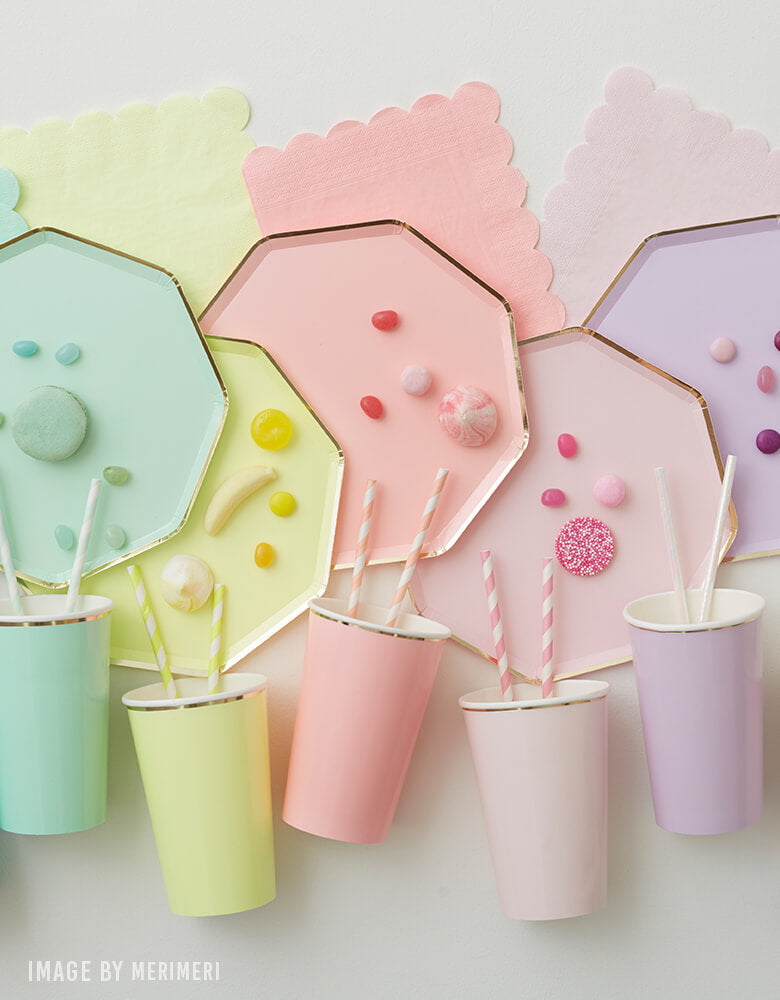 Pale Pink Side Plates (Set of 8)