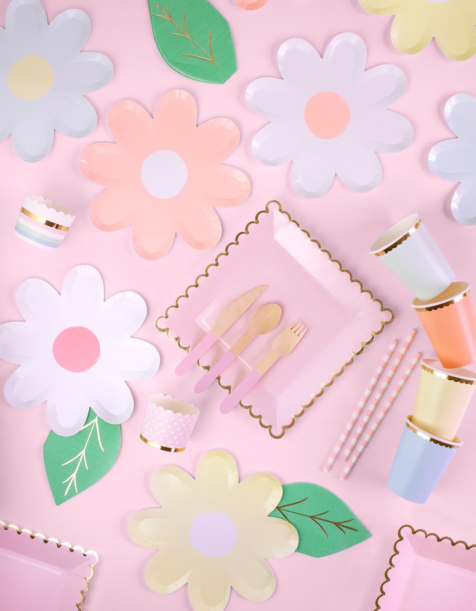 Tableware inspiration for Pastel Tea Party, Baby Shower, Bridal Shower, Girls birthday party, Mother's day Celebration