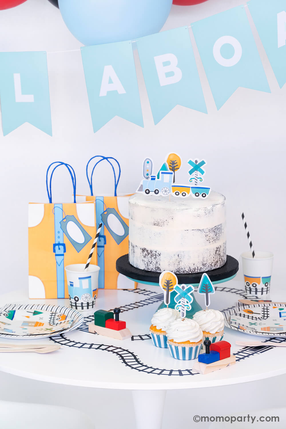Steam Train Cupcake Toppers (Set of 12)