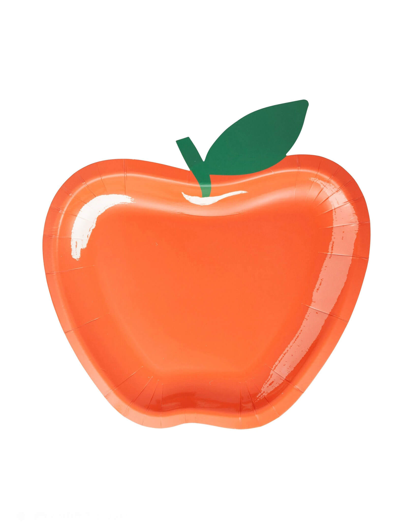 Momo Party's 8.5" x 8.75" Apple Shaped Paper Plate by My Mind's Eye. These whimsical dishes add a delightful touch to snack time and dessert service. With their unique design, they're guaranteed to bring smiles to faces young and old at your next gathering. Perfect for your child's first day of school celebration or a teacher appreciation gathering!