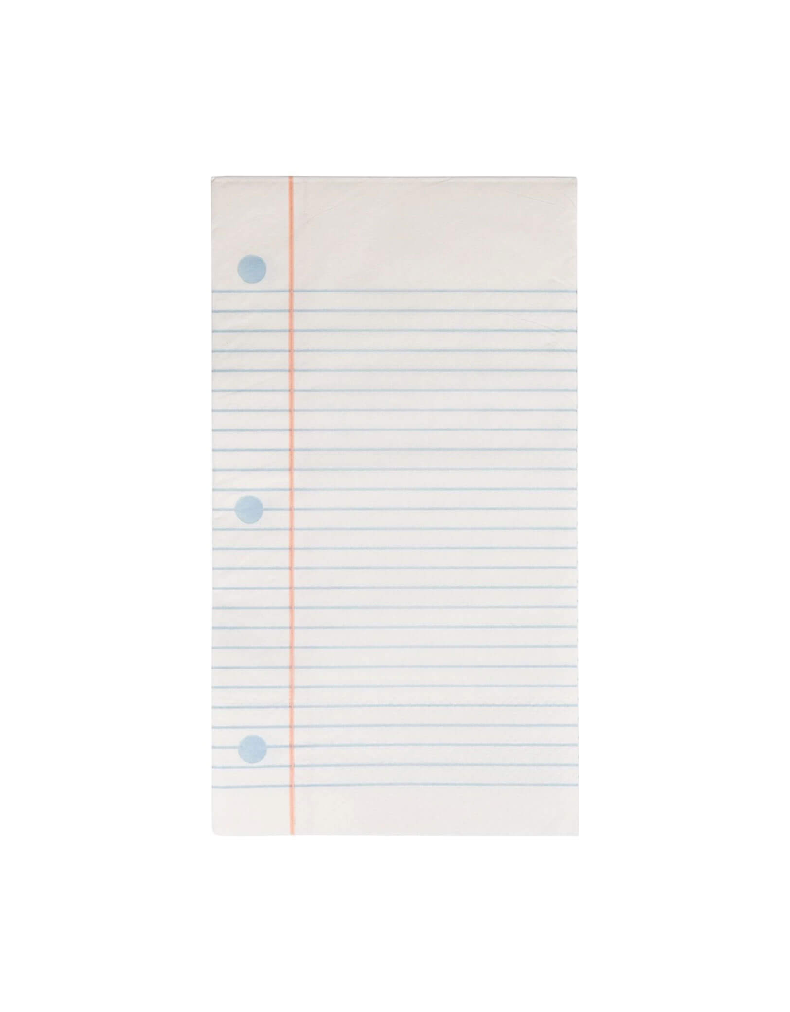 Momo Party's 4.25" x 7.75" Notebook Paper Dinner Napkins by My Mind's Eye. Comes in a set of 24 paper napkins, these uniquely notebook shaped paper napkins are perfect for any school themed gathering and are sure to add a touch of whimsy to your event.