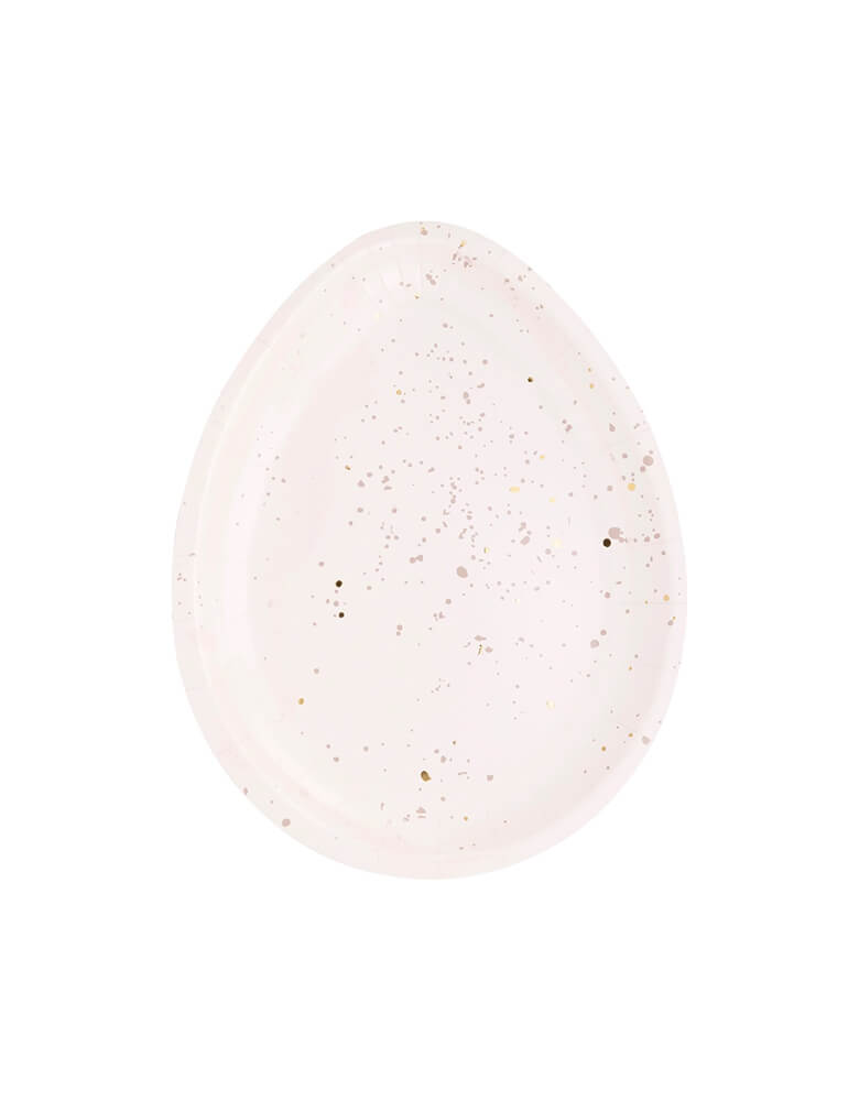 Momo Party's 7" x 9" Easter Egg Plate Set by My Mind's Eye. This playful set features speckled eggs in four colors, adding charm and whimsy to your table. Get your Easter celebration hopping with these quirky plates!