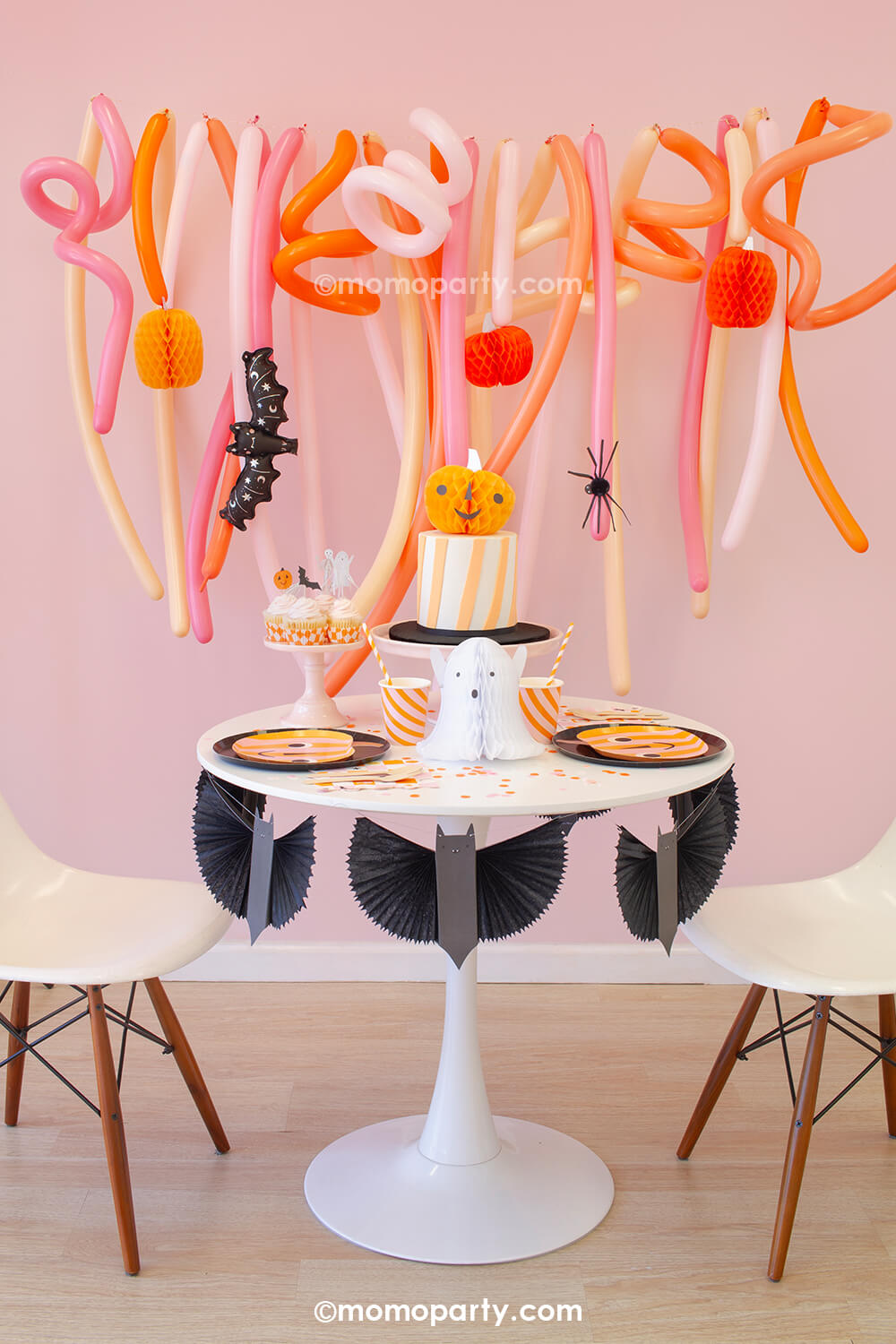 Pink & Orange Stripy Cups (Set of 8)