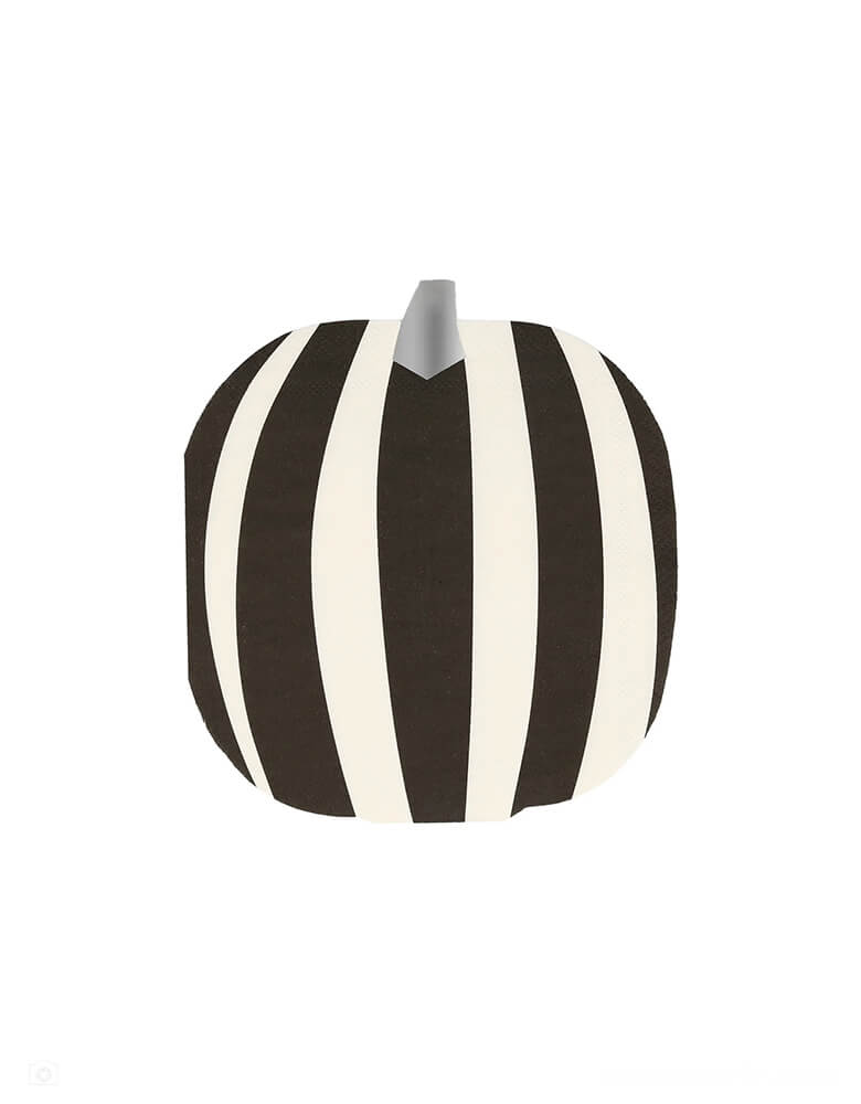 Momopartys 6" x 6.5" Mod Pattern Pumpkin Napkins by Meri-Meri. Comes in a set of 16 napkins in 4 different patterns including checkers and stripes, in Halloween colors of orange, black and white with striking retro designs for a statement look. These pumpkin napkins are guaranteed to make your party table look totally groovy!