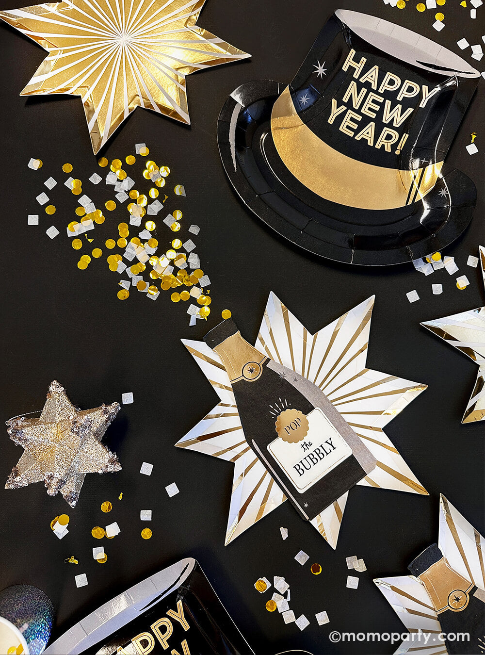 Happy New Year Hat Shaped Paper Plates (Set of 8)
