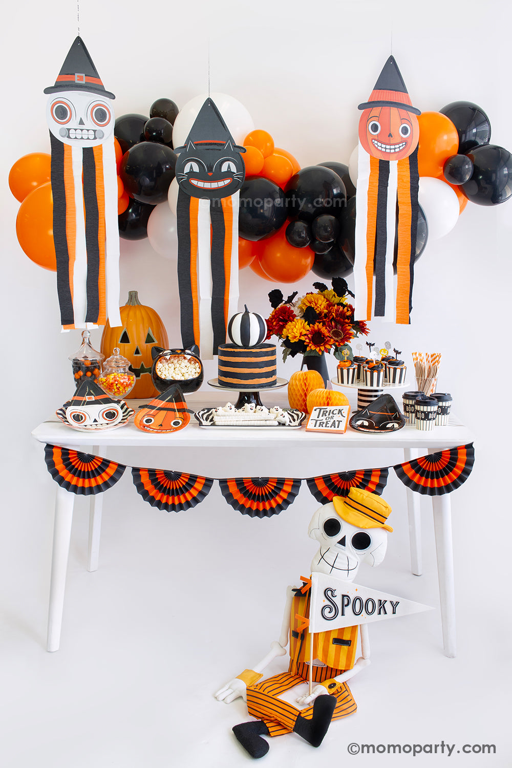 Orange & Black Bunting Banner