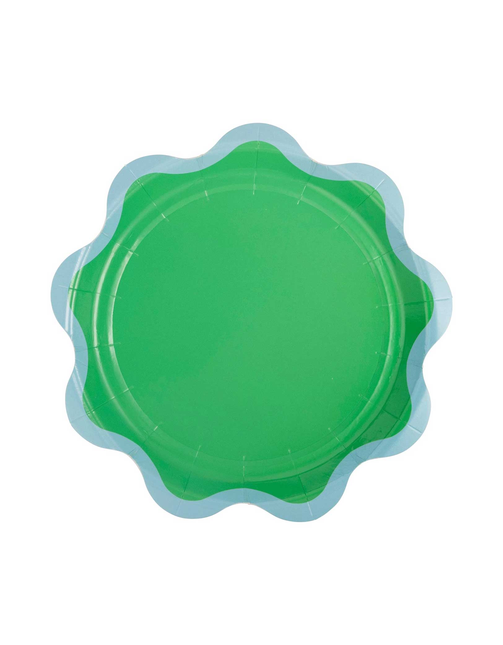 Momo Party's 7" Ric Rac Edge Dessert Plates by My Mind's Eye. Comes in a set of 8 paper plates in 4 colors, blue, pink, green and yellow, these brightly colored plates feature a fun ric rac edge design that will add a pop of color to your celebration. 