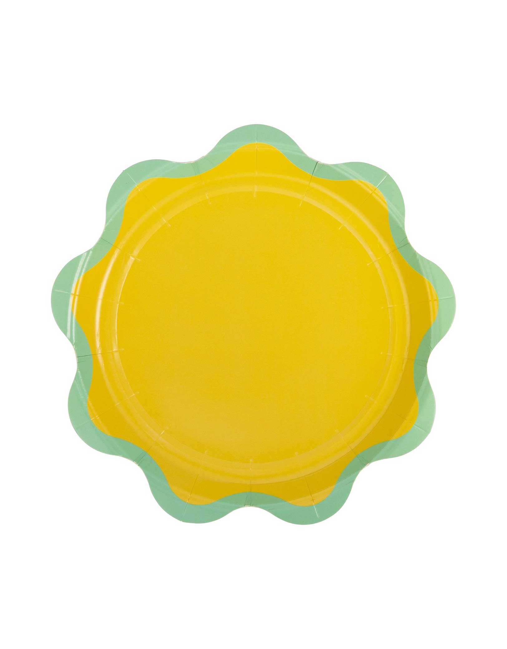 Momo Party's 7" Ric Rac Edge Dessert Plates by My Mind's Eye. Comes in a set of 8 paper plates in 4 colors, blue, pink, green and yellow, these brightly colored plates feature a fun ric rac edge design that will add a pop of color to your celebration. 