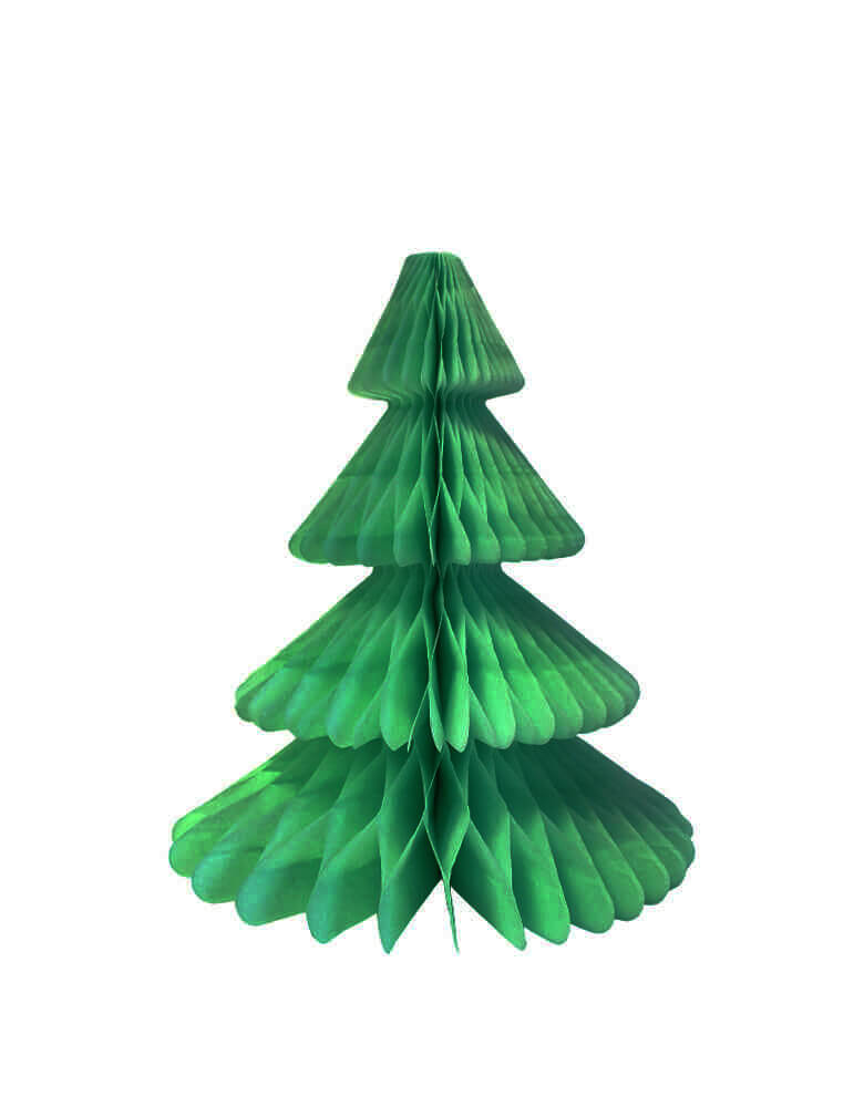 Devra Party Honeycomb Paper Christmas Tree decoration in Light green color, 12 inch, Made in the USA with high quality tissue paper. This tissue paper tree will look so adorable for either your Holiday decoration at home or your Christmas event, use it as room decor, table centerpiece, or put them on top of the mantel. Delight your cozy pastel holiday with modern unique designed paper tree. Sold by Momopartys store provided modern party supplies, boutique party supplies, chic holiday party supplies