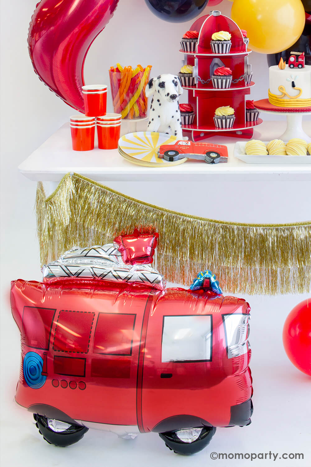 Fire Truck Foil Balloon