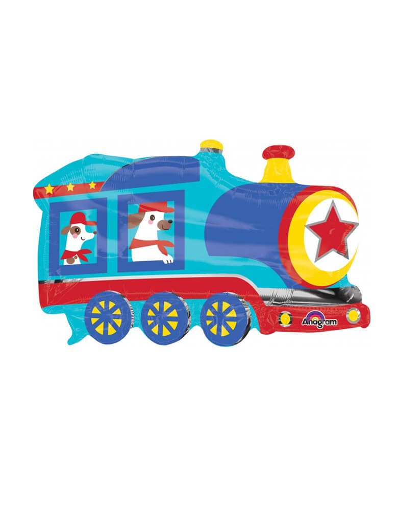 Anagram Balloons -  30 inches Jumbo Happy Train Super Shape Foil Balloon. Accent your little one's train themed birthday party with this cute train shaped foil mylar balloon.