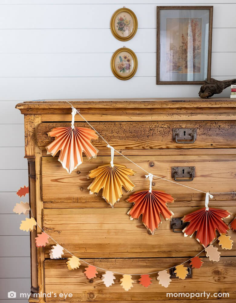 Harvest Thanksgiving Leaf Fan Banner
