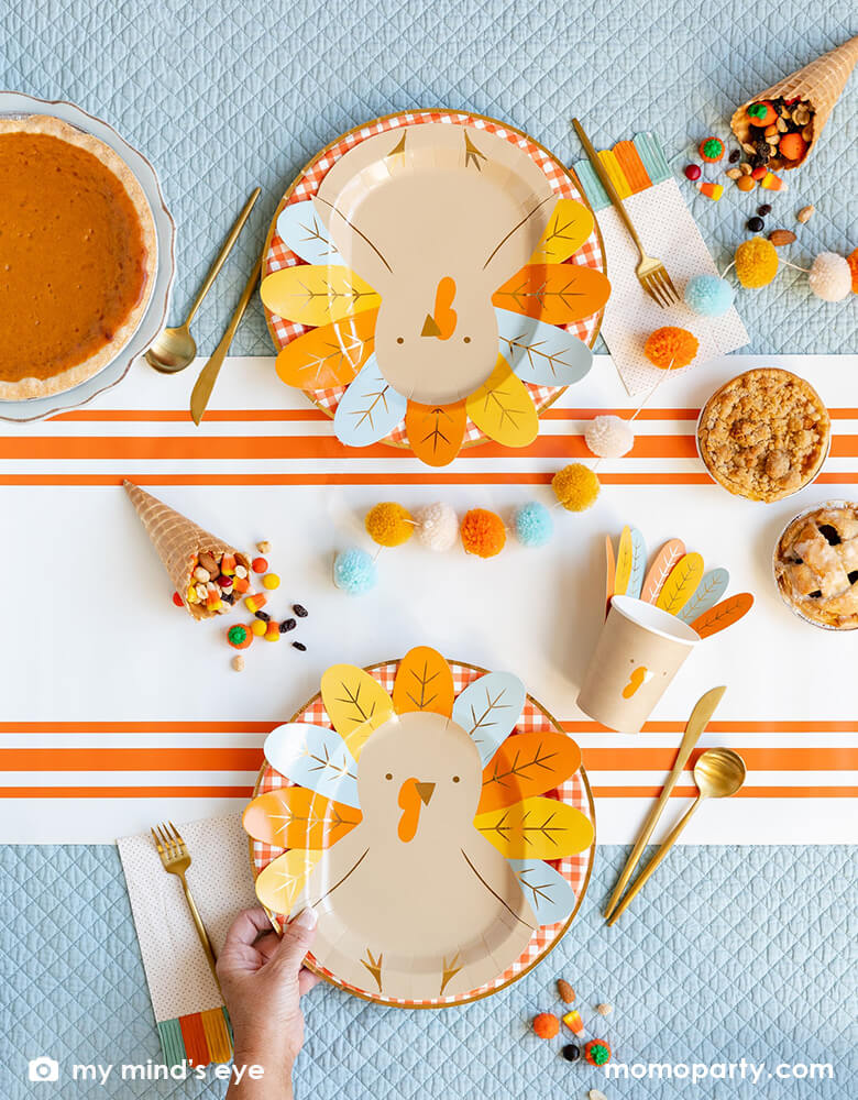 Harvest Turkey Paper Party Cups (Set of 8)