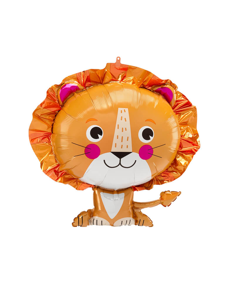 Anagram balloon. SuperShape XL P35 - 41220 Lion.  24" Lion Shaped Foil Mylar Balloon. Cute lion balloon for get wild themed party, animal themed party, zoo party, lion king party