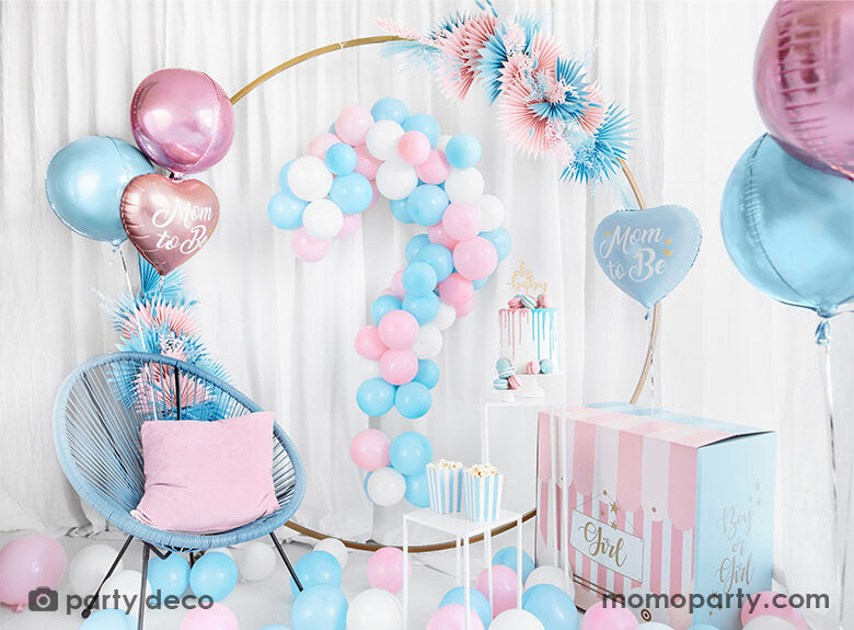 Mom To Be Blue Heart Shaped Foil Balloon