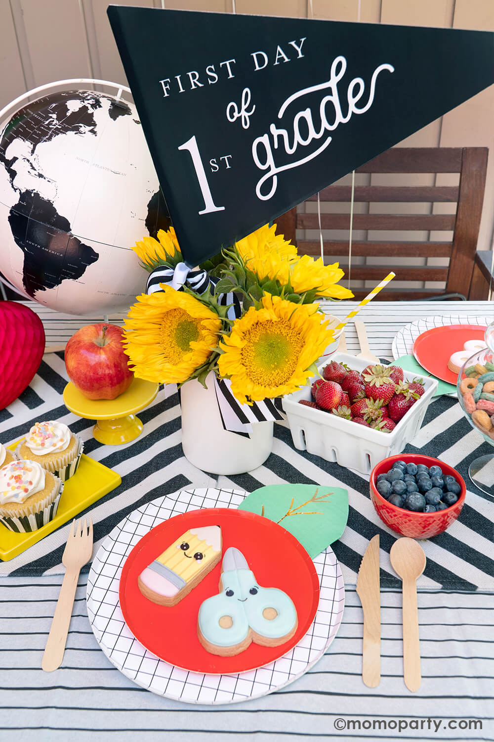 Black Pinstripe Tablecloth