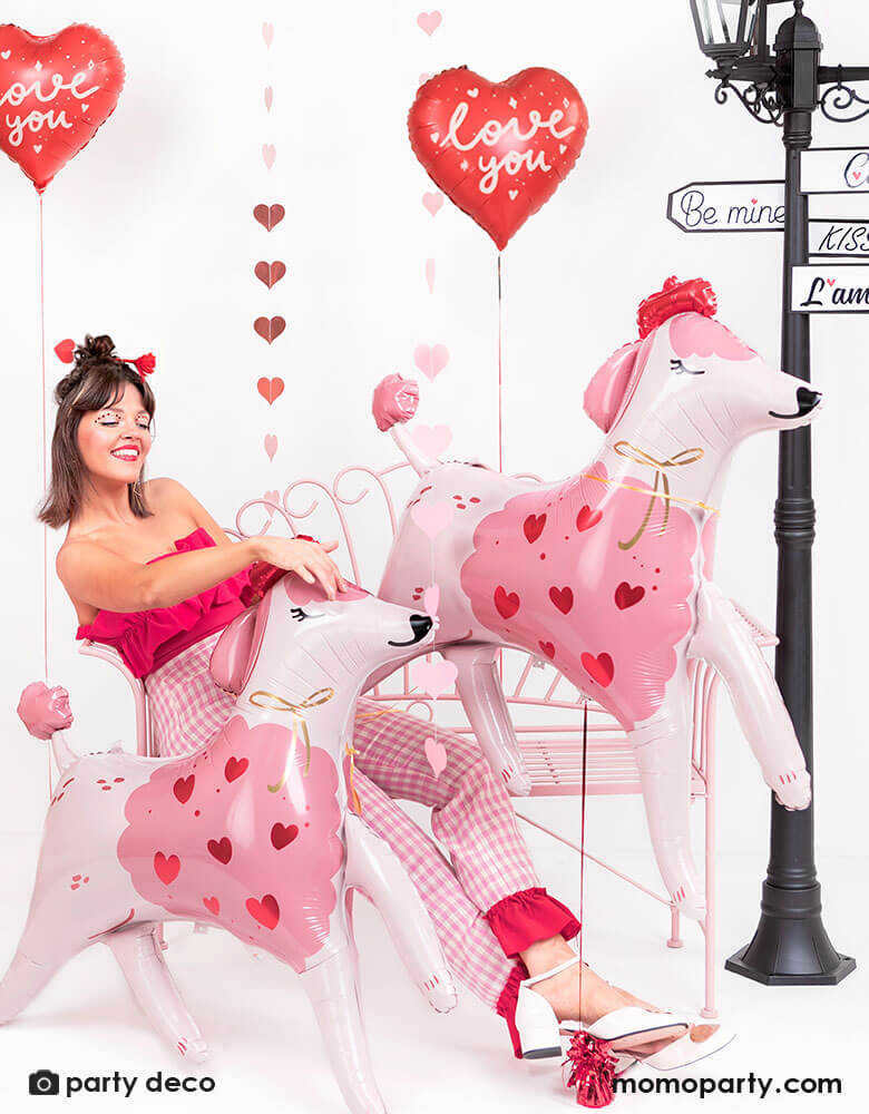Junior I Love You Red Heart Shaped Foil Balloon