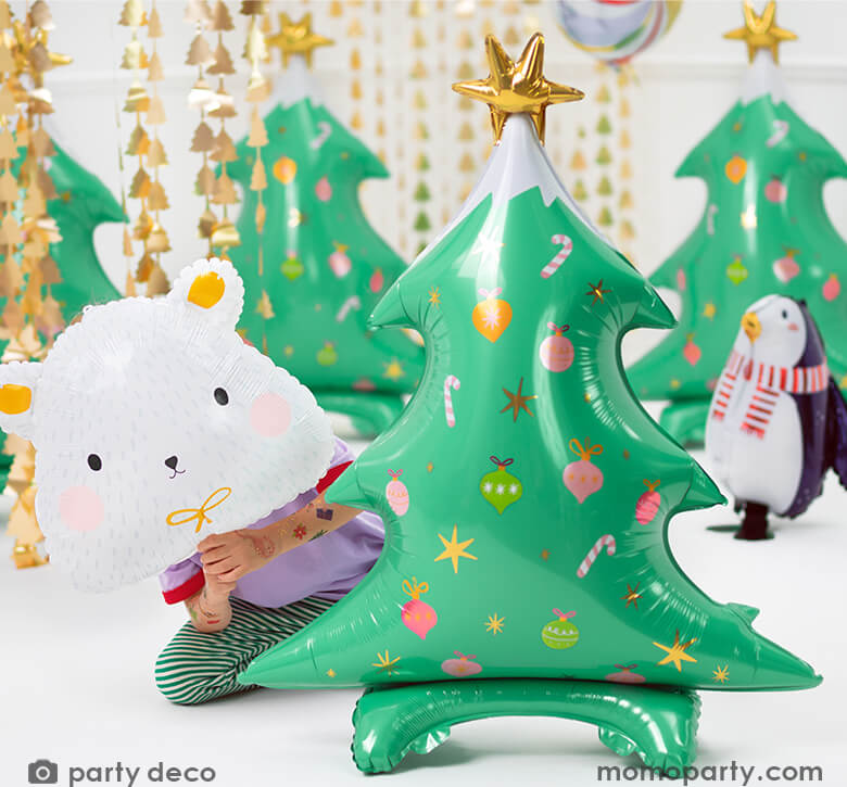Polar Bear Foil Mylar Balloon