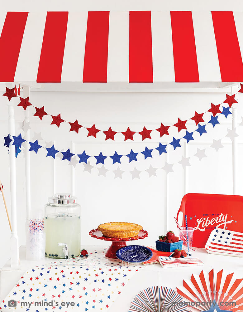 Stars and Stripes Star Mini Banner