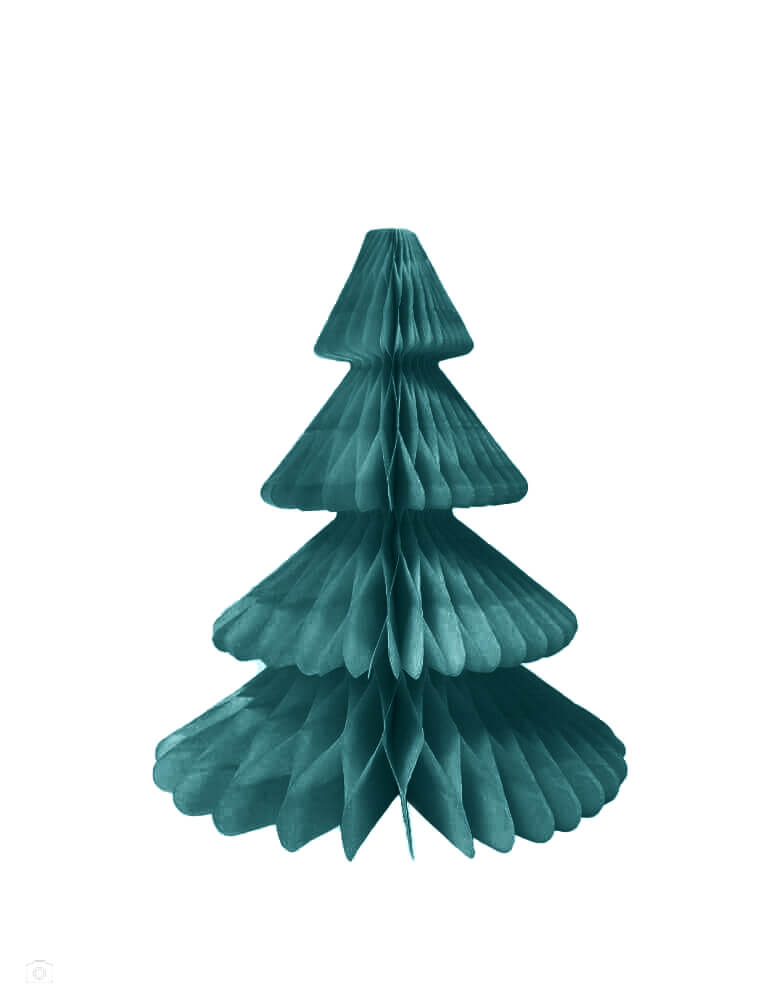 Devra Party Honeycomb Paper Christmas Tree decoration in Teal color, 12 inch, Made in the USA with high quality tissue paper. This tissue paper tree will look so adorable for either your Holiday decoration at home or your Christmas event, woodland themed party, train themed party, camping themed party. use it as room decor, table centerpiece, or put them on top of the mantel. Sold by Momopartys store provided modern party supplies, boutique party supplies, chic holiday party supplies
