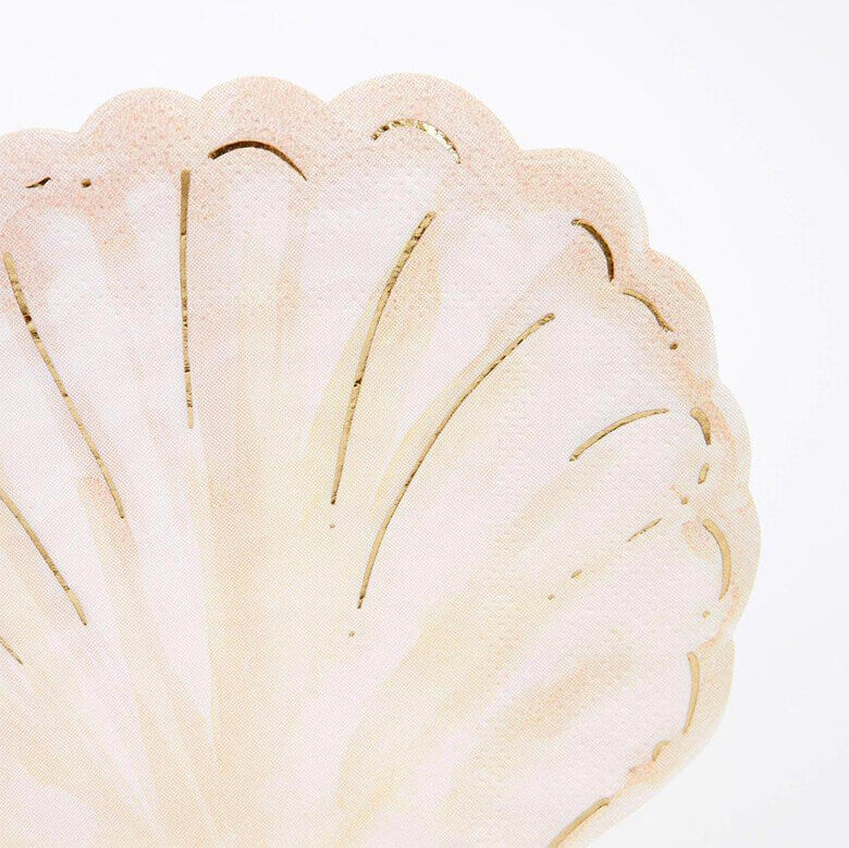 Watercolor Clam Shell Napkins (Set of 16)
