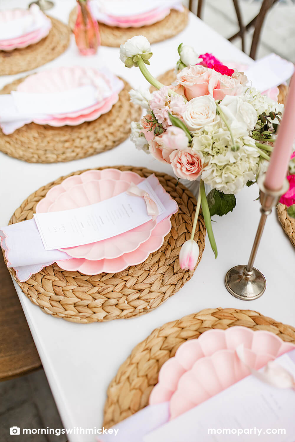 Pale Pink Simply Eco Small Plates (Set of 8)