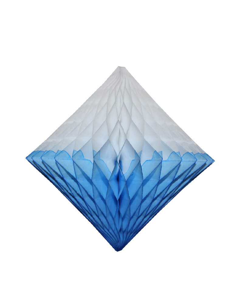 Devra Party Two-Tone Honeycomb Diamonds - Cool Blue & White, Hand Made in the USA 